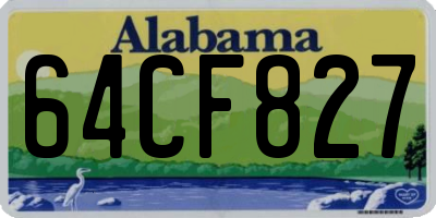 AL license plate 64CF827