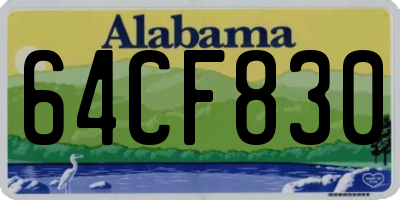 AL license plate 64CF830