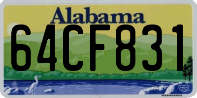 AL license plate 64CF831