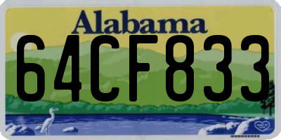 AL license plate 64CF833