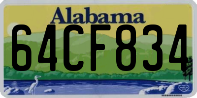 AL license plate 64CF834