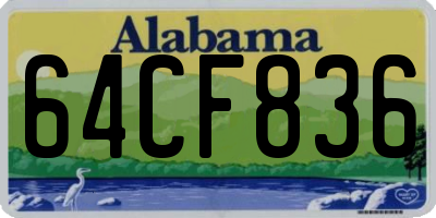 AL license plate 64CF836