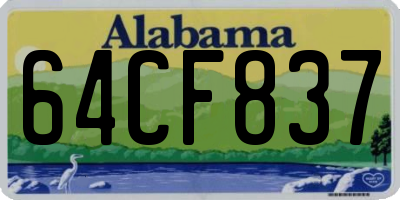 AL license plate 64CF837