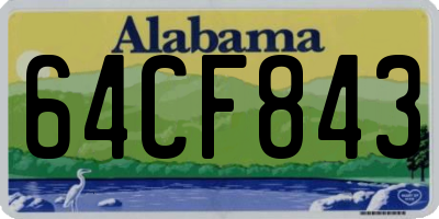 AL license plate 64CF843