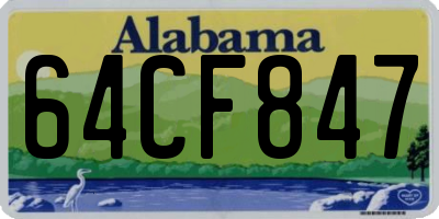 AL license plate 64CF847