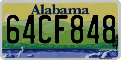 AL license plate 64CF848