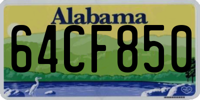 AL license plate 64CF850