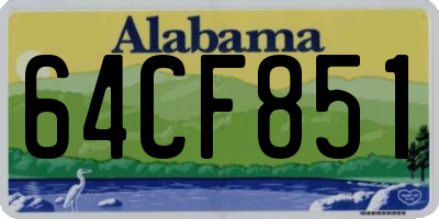AL license plate 64CF851