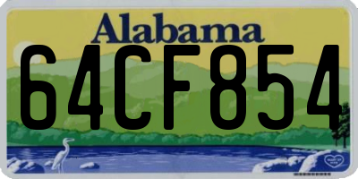 AL license plate 64CF854