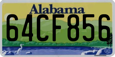AL license plate 64CF856