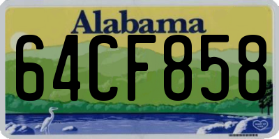 AL license plate 64CF858