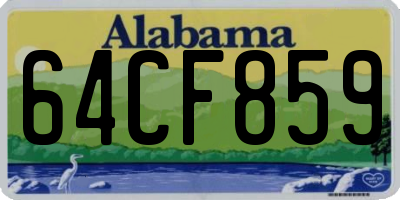 AL license plate 64CF859