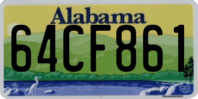 AL license plate 64CF861