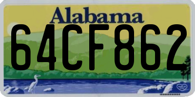 AL license plate 64CF862