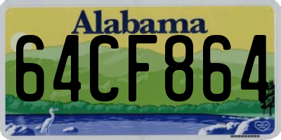 AL license plate 64CF864
