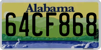 AL license plate 64CF868