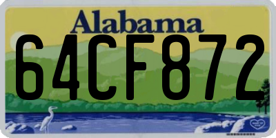 AL license plate 64CF872