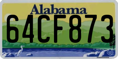 AL license plate 64CF873