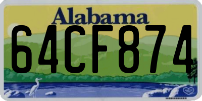 AL license plate 64CF874