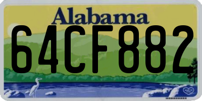 AL license plate 64CF882