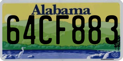 AL license plate 64CF883