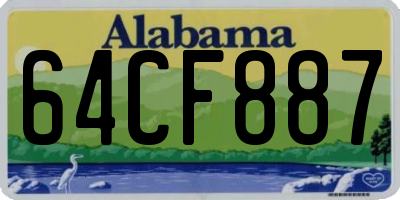 AL license plate 64CF887