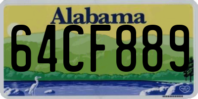 AL license plate 64CF889