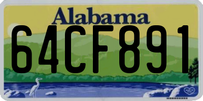 AL license plate 64CF891