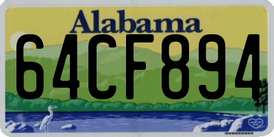 AL license plate 64CF894