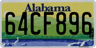 AL license plate 64CF896