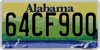 AL license plate 64CF900