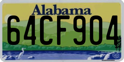 AL license plate 64CF904