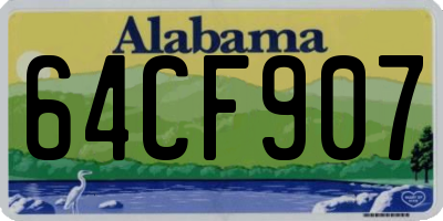 AL license plate 64CF907