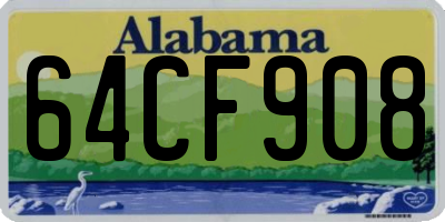 AL license plate 64CF908