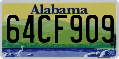 AL license plate 64CF909