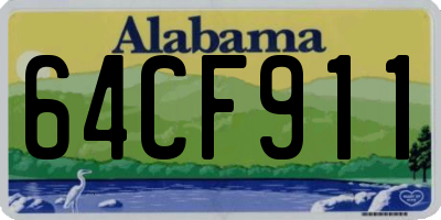 AL license plate 64CF911