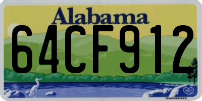 AL license plate 64CF912
