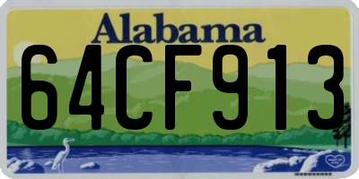AL license plate 64CF913