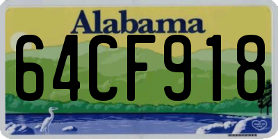 AL license plate 64CF918