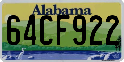 AL license plate 64CF922