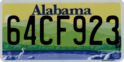 AL license plate 64CF923