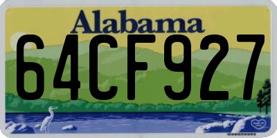 AL license plate 64CF927