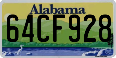 AL license plate 64CF928