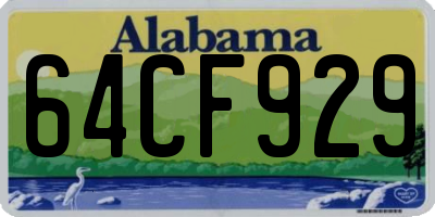 AL license plate 64CF929