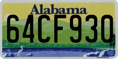 AL license plate 64CF930