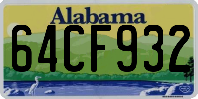 AL license plate 64CF932