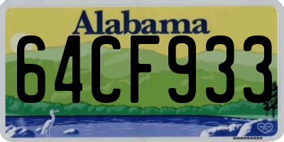 AL license plate 64CF933