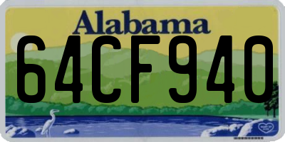 AL license plate 64CF940