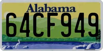 AL license plate 64CF949