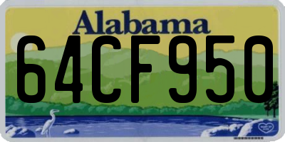 AL license plate 64CF950